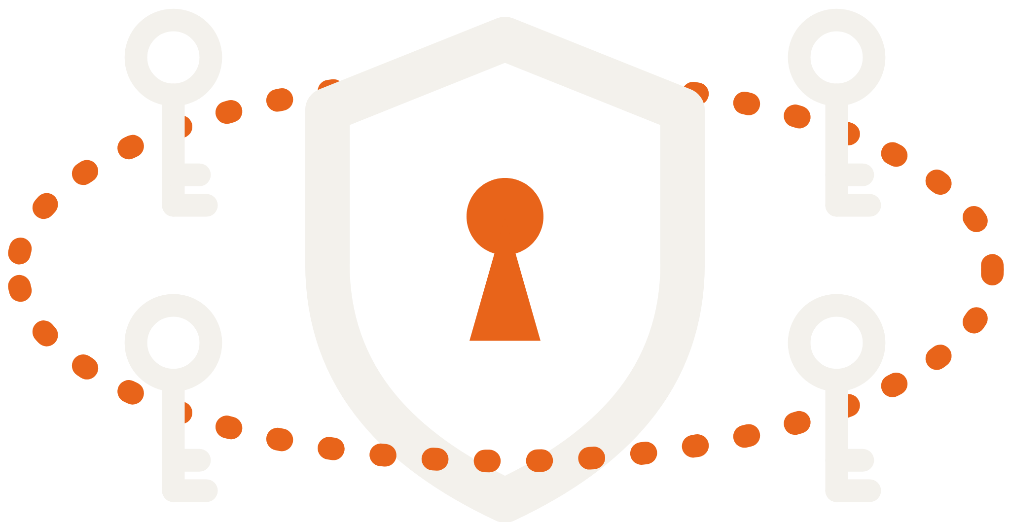 Armory shield surrounded by keys
